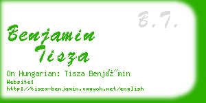 benjamin tisza business card